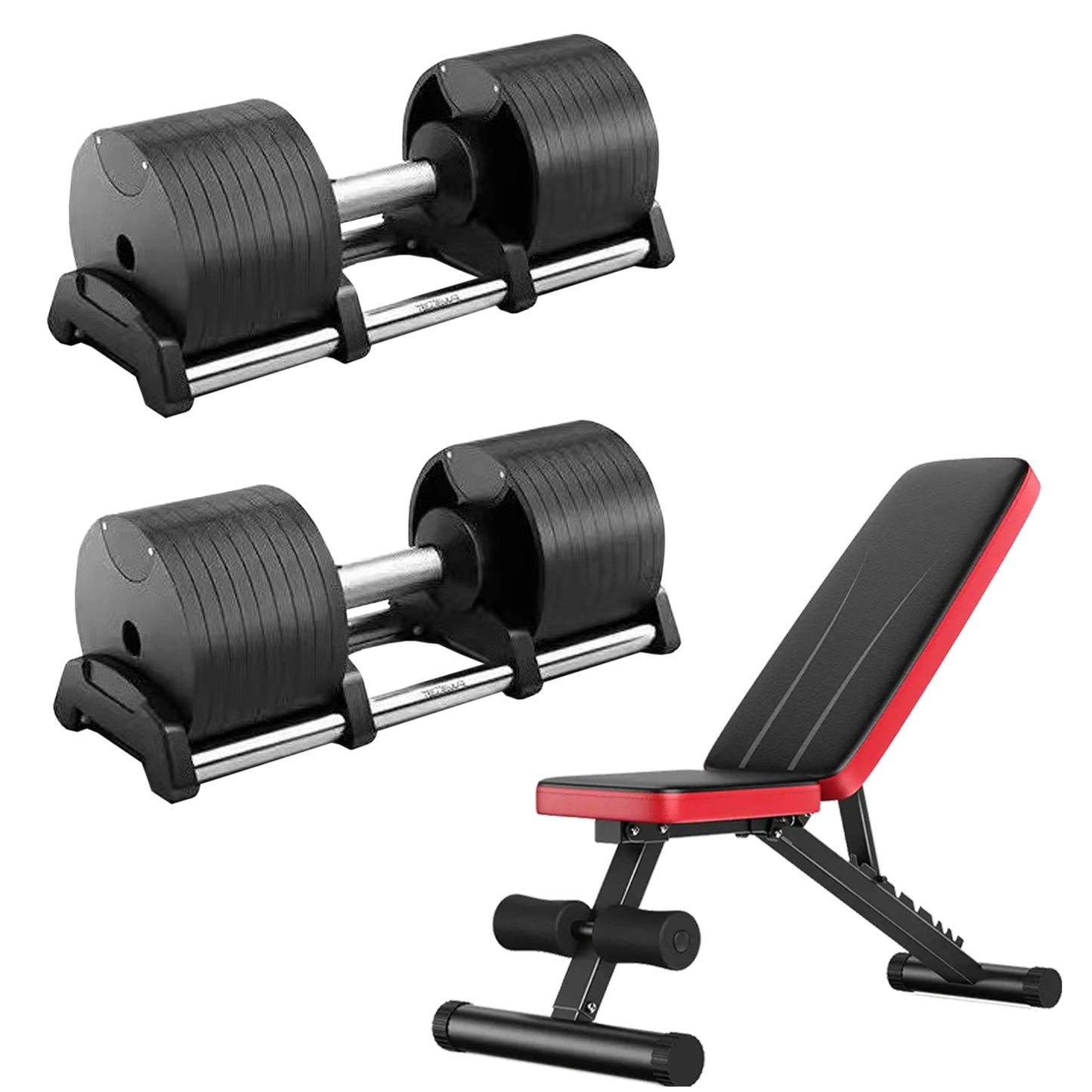 ROBURFLEX Adjustable Dumbbells 24–45kg – Quick Dial Weights, Anti-Slip Handle, Cast Iron – Single or Pair for Home Gym