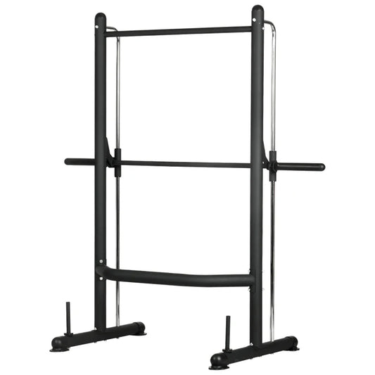 Smith Machine Squat Rack with Pull-Up Bar – 550lbs Max Load Multi-Function Weight Station – Heavy-Duty Steel Home Gym Equipment