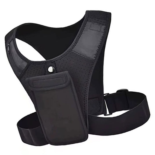 Running Hydration Vest – Lightweight, Water-Resistant Chest Pack with Adjustable Fit for Marathons, Trail Running & Outdoor Training – Black