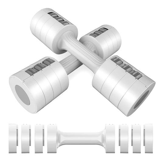 Adjustable Dumbbell Pair 3-in-1 – 2×2.5 kg & 2×10 kg Hand Weights Set for Men & Women – Compact Strength Training Dumbbells for Home Gym Workouts
