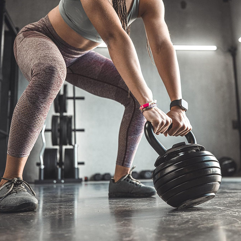 7-in-1 Adjustable Kettlebell Set (4kg to 18kg) – Quick-Lock System, Cast Iron Build – Space-Saving Strength Training for Home Workouts