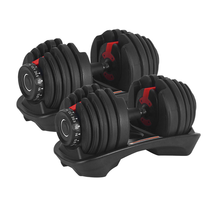 24kg Adjustable Dumbbell – 15-in-1 Quick Dial Weights, Non-Slip Handle, Space-Saving Home Gym Equipment