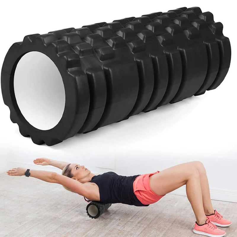 EVA Foam Massage Roller – Deep Tissue Recovery Tool with Grid Texture for Back, Legs & Core – 30cm, 45cm & 60cm Options