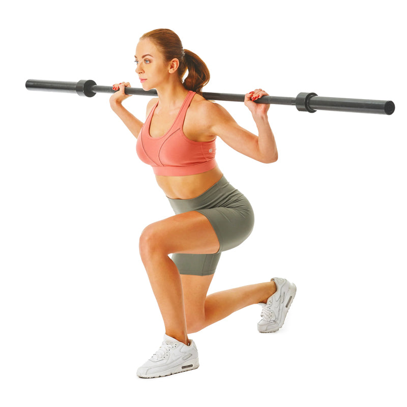 Olympic 2" Barbell – Heavy-Duty Steel Bar with Spring Collars – 4ft to 7ft Options for Home Gym & Strength Training