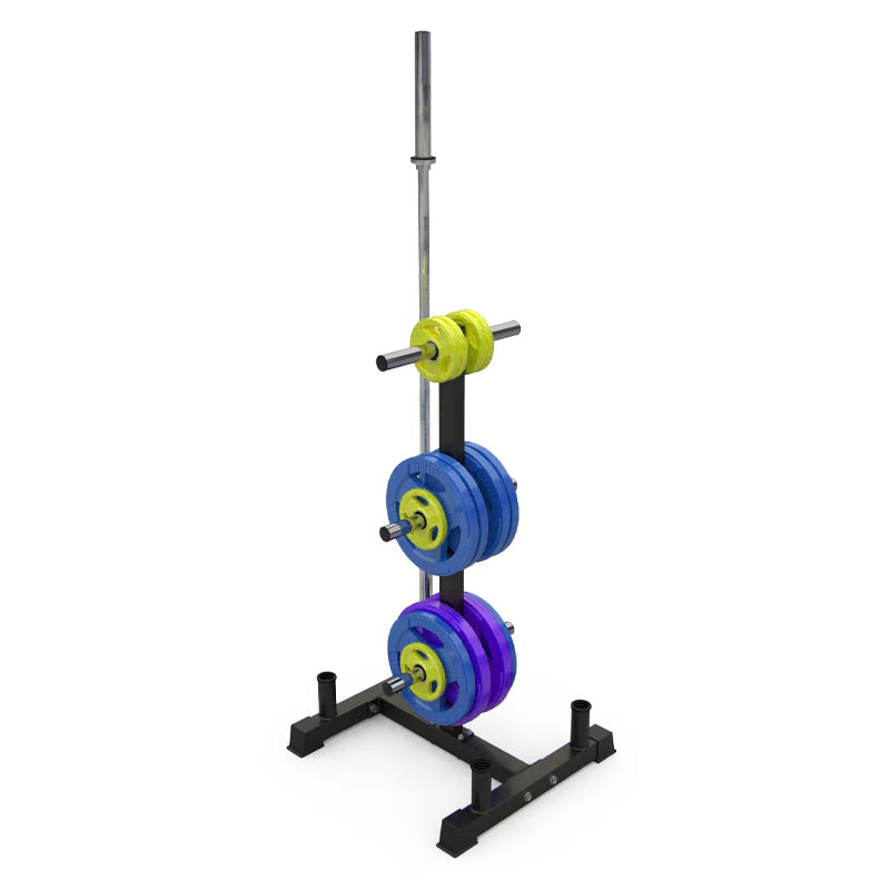 3-Tier Olympic Weight Tree & Barbell Rack – Heavy-Duty 200kg Stand for 2'' Plates – Compact, Scratch-Resistant Home Gym Storage