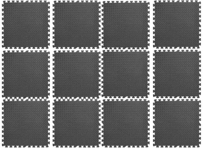 Interlocking Puzzle Exercise Mats – 10mm EVA Foam Tiles with Non-Slip Rubber Top & Shock Absorption – Water-Resistant Home Gym Flooring
