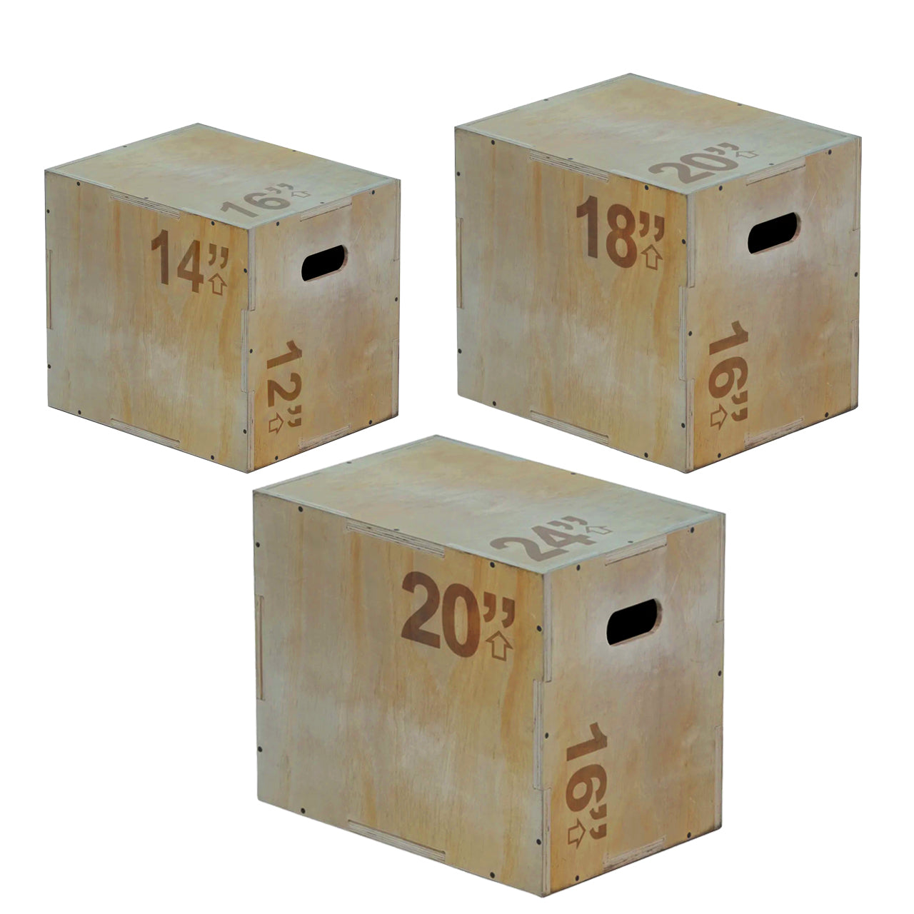 3-in-1 Wooden Plyo Jump Box – Durable Training Platform with Multiple Heights for Box Jumps, Step-Ups & Strength Workouts