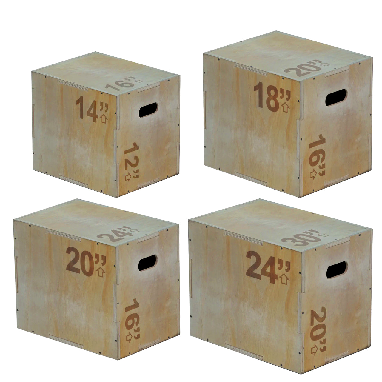 3-in-1 Wooden Plyo Jump Box – Durable Training Platform with Multiple Heights for Box Jumps, Step-Ups & Strength Workouts