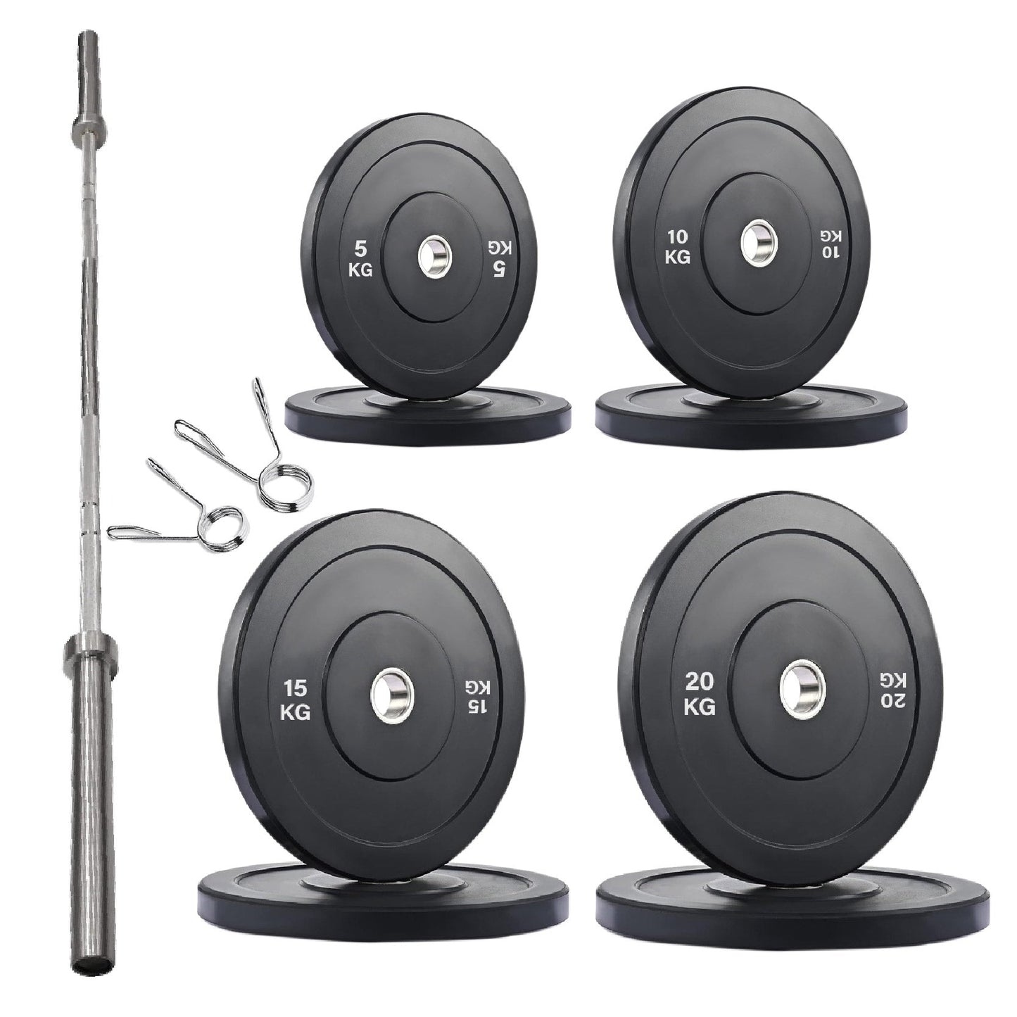 Olympic Bumper Plates – Premium Strength Training Discs for Home & Commercial Gyms – Singles, Pairs & Full Sets with Optional Barbells