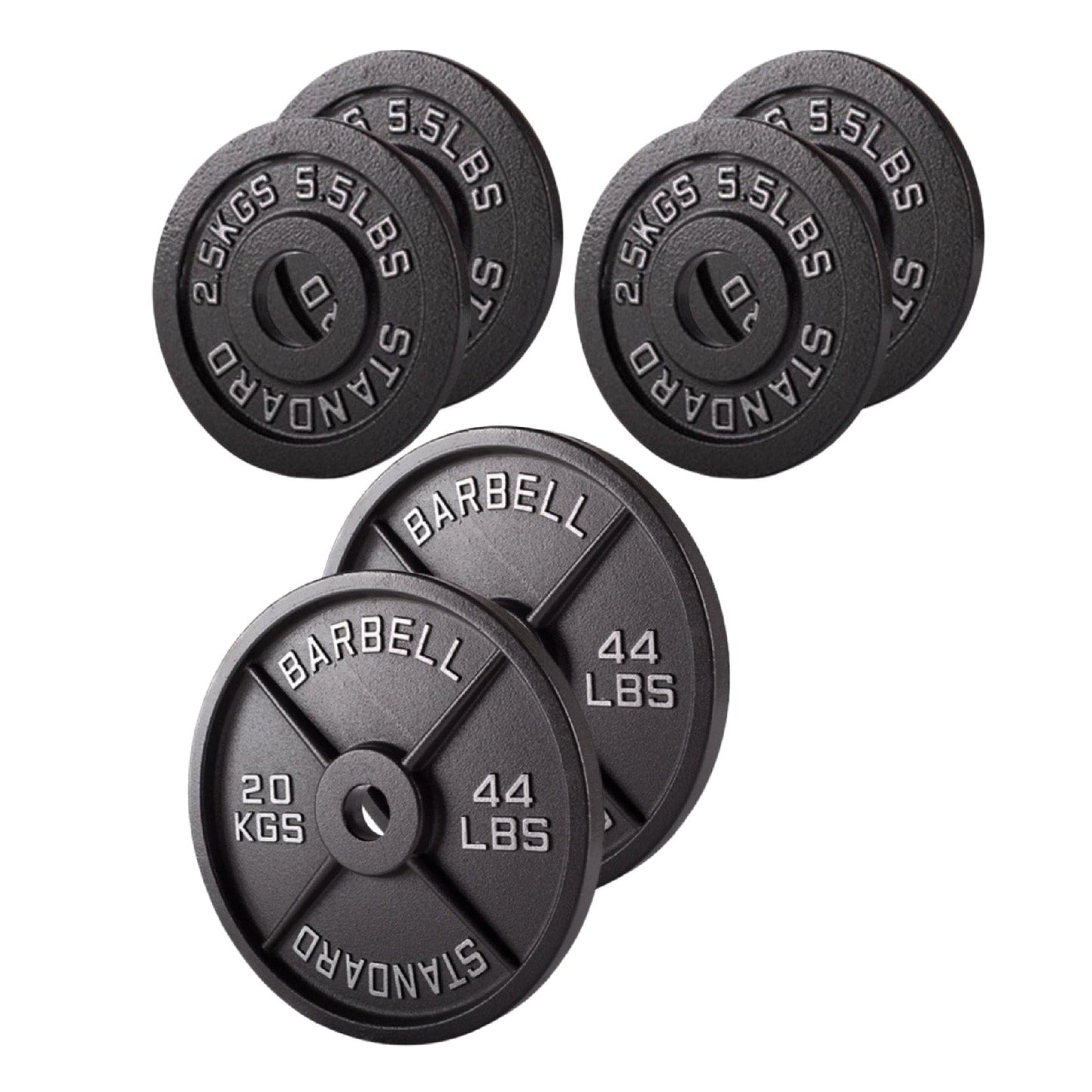 Cast Iron Weight Plates – Premium Strength Training Discs for Home & Commercial Gyms – Singles, Pairs & Full Sets with Optional Barbells