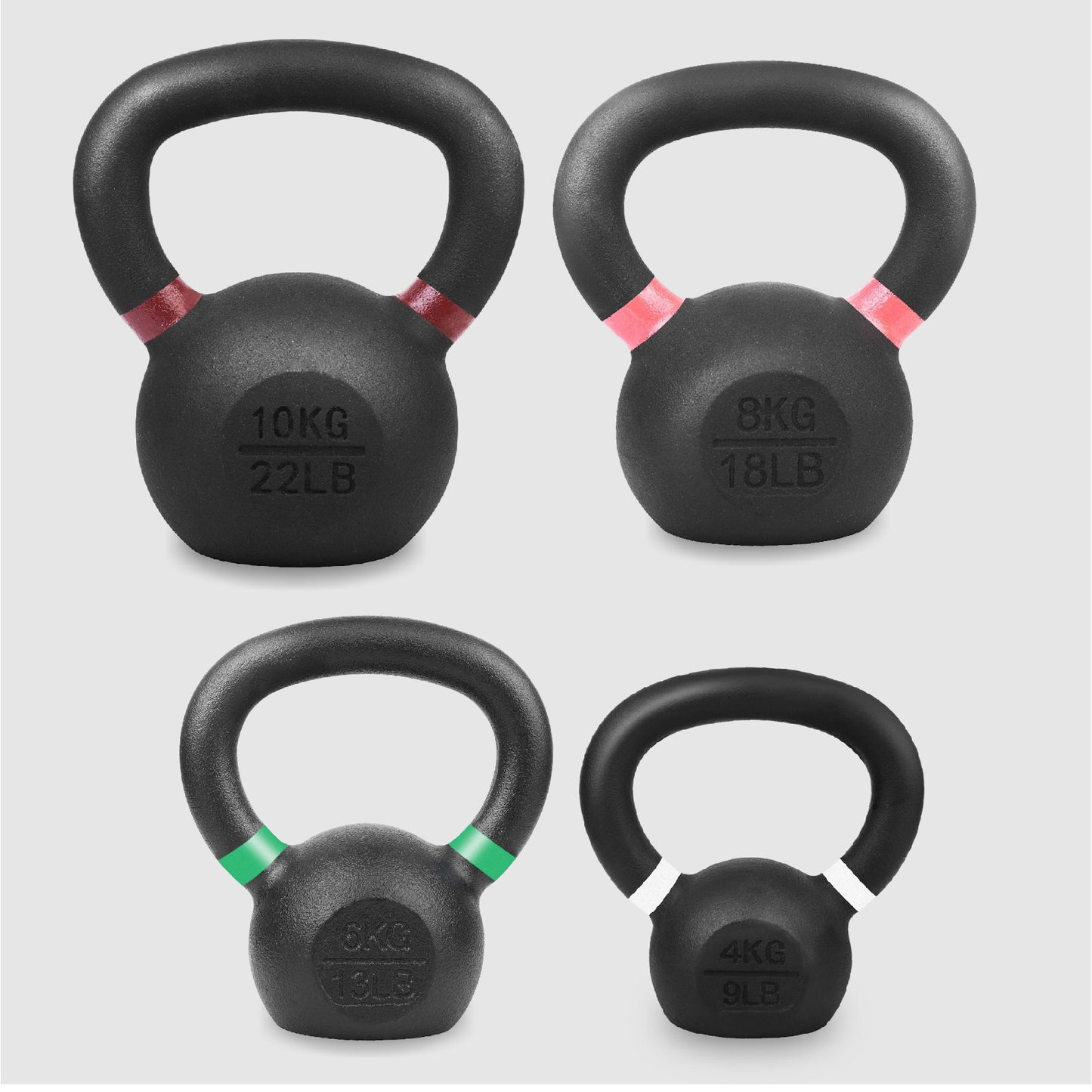 Cast Iron Kettlebells – Solid Build with Smooth Wide Handles – Multiple Weights for Home Gyms & Fitness Centres