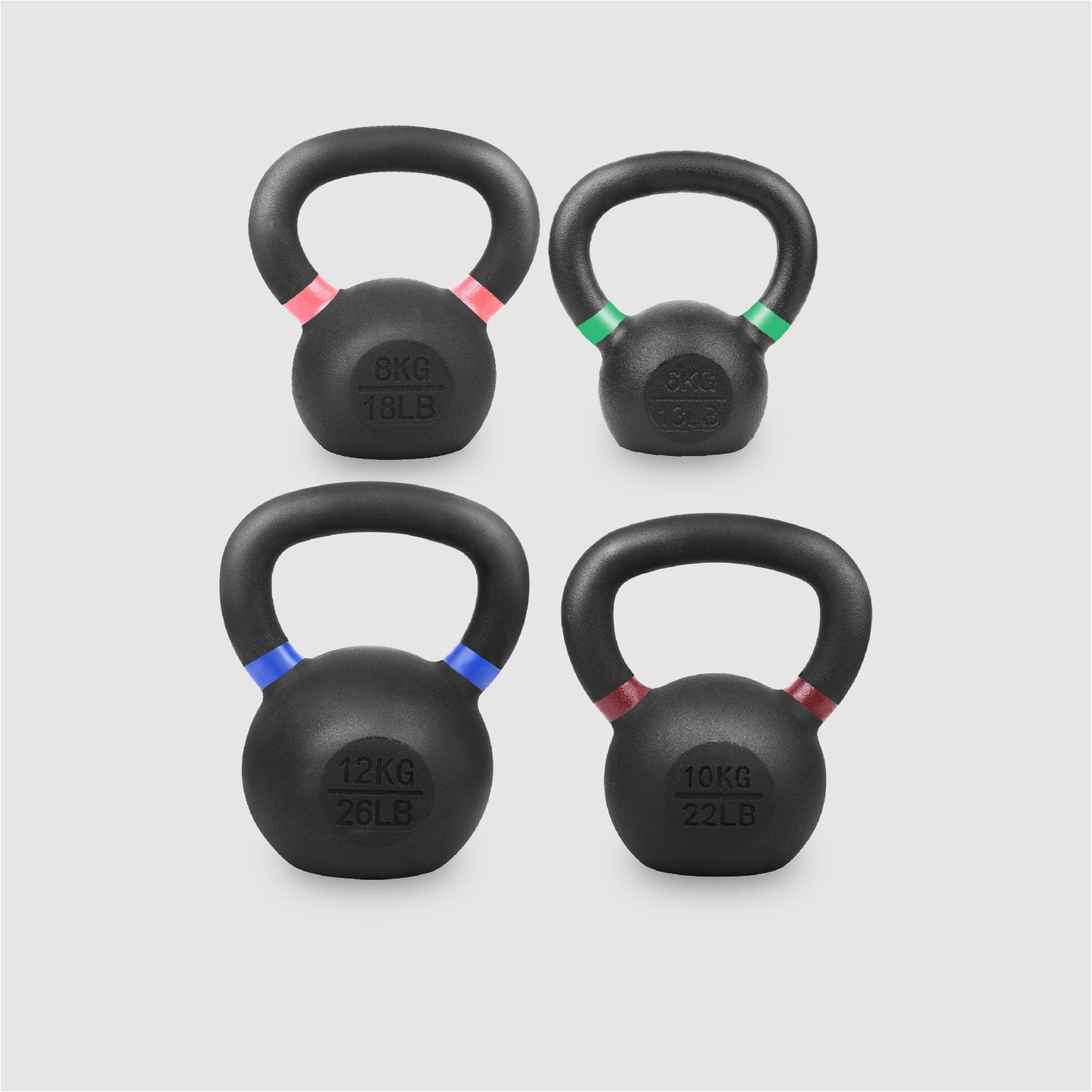 Cast Iron Kettlebells – Solid Build with Smooth Wide Handles – Multiple Weights for Home Gyms & Fitness Centres