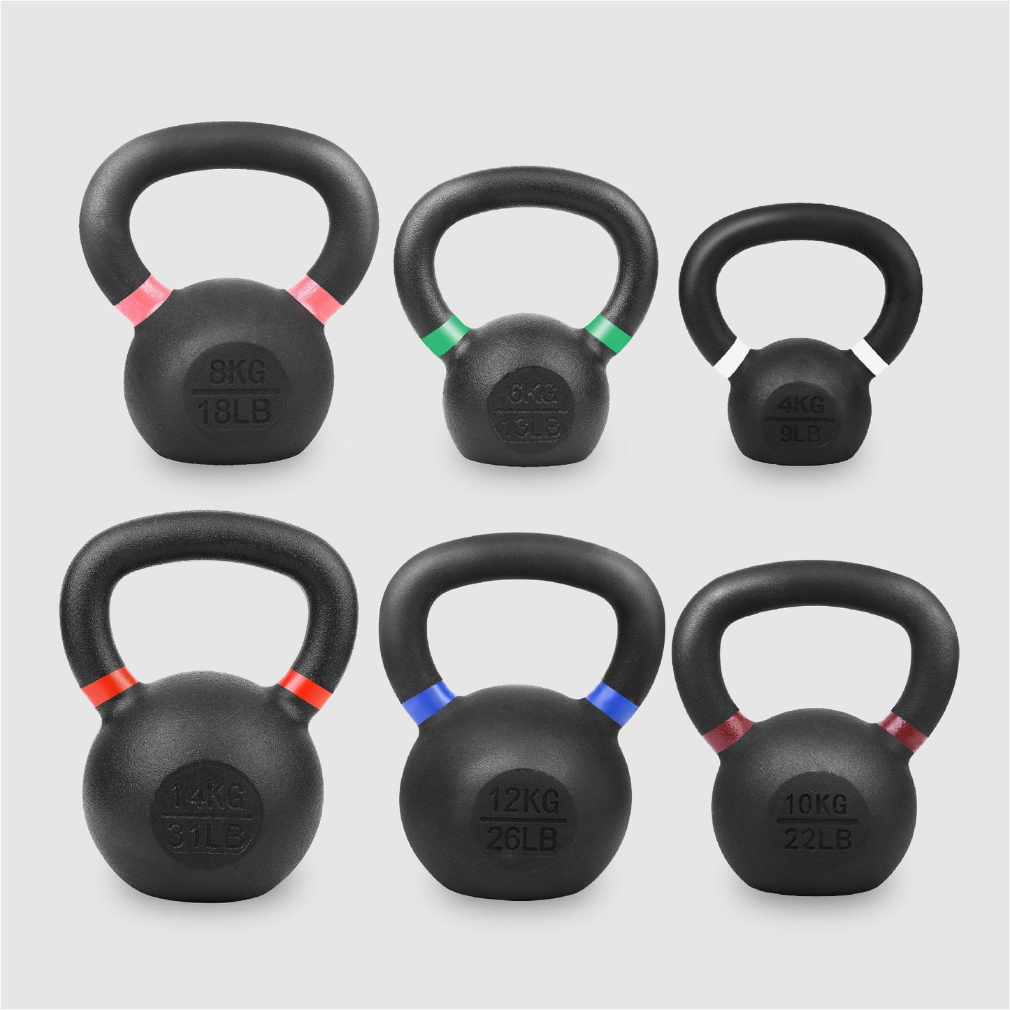 Cast Iron Kettlebells – Solid Build with Smooth Wide Handles – Multiple Weights for Home Gyms & Fitness Centres