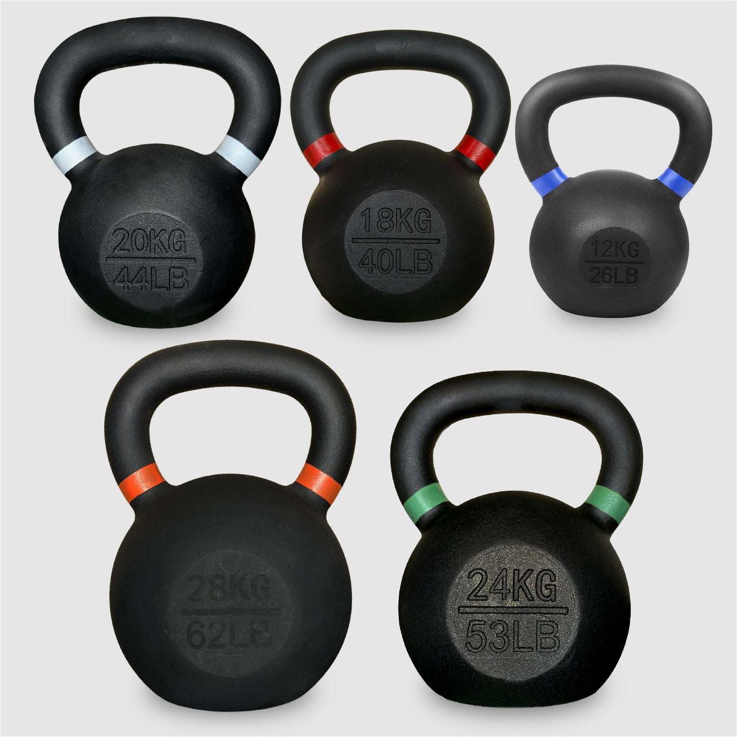 Cast Iron Kettlebells – Solid Build with Smooth Wide Handles – Multiple Weights for Home Gyms & Fitness Centres