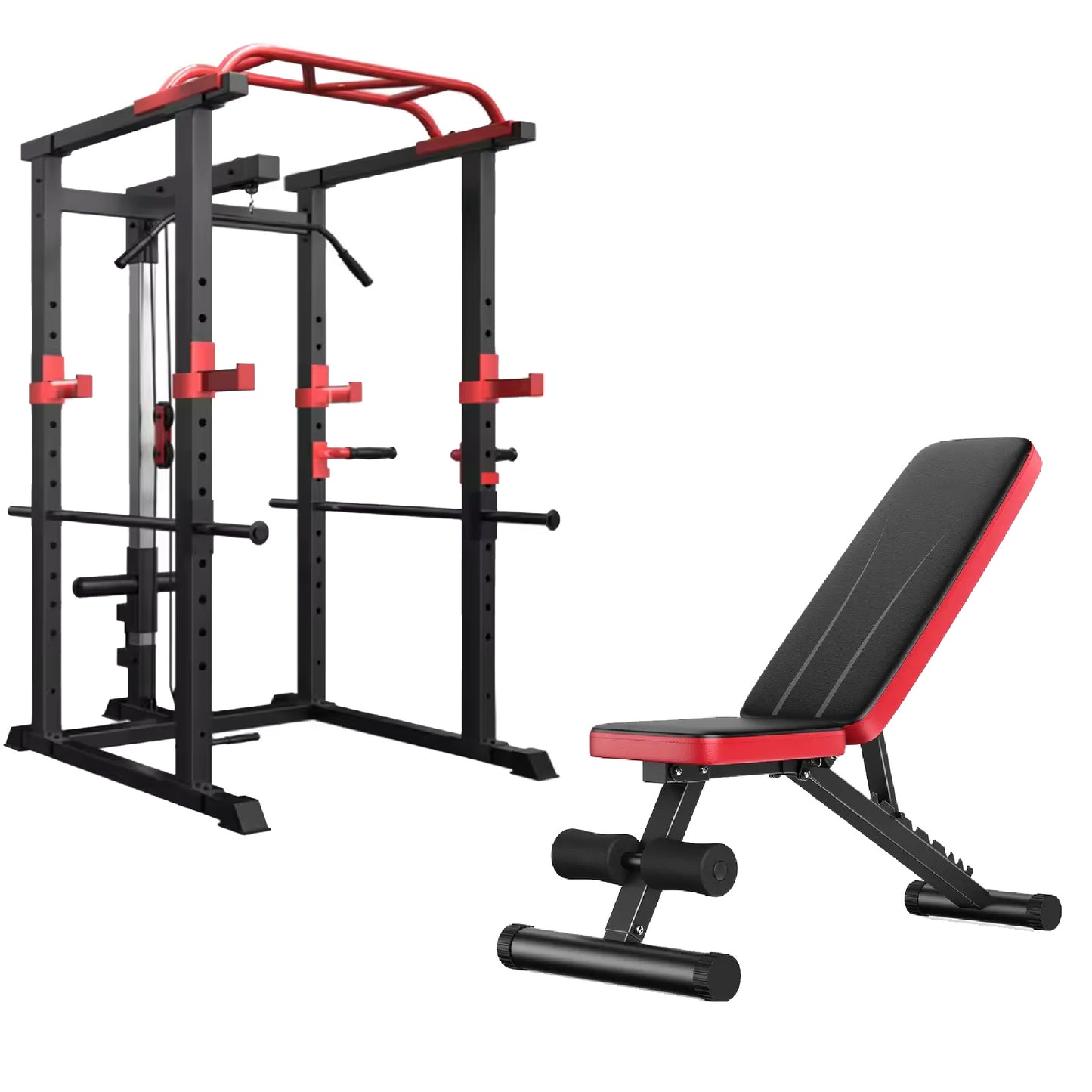 LAT Pulldown Machine – Dual Pulley Cable System with Adjustable Seat for Back & Upper Body Strength Training at Home