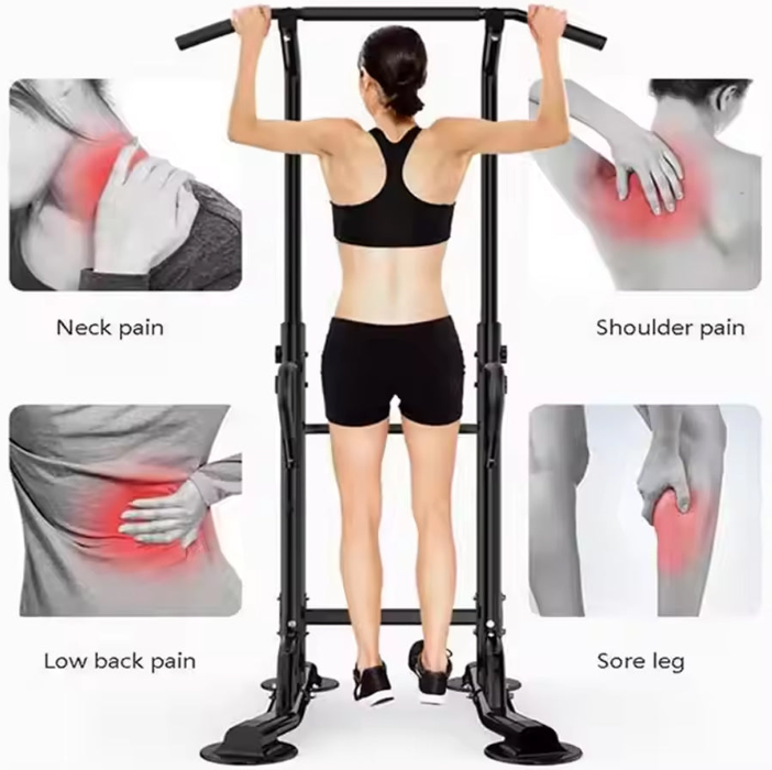 Multi-Function Power Tower Pull-Up & Dip Station – Height Adjustable Home Gym Tower with Push-Up Bar, Ab Handles & Heavy-Duty Steel Frame