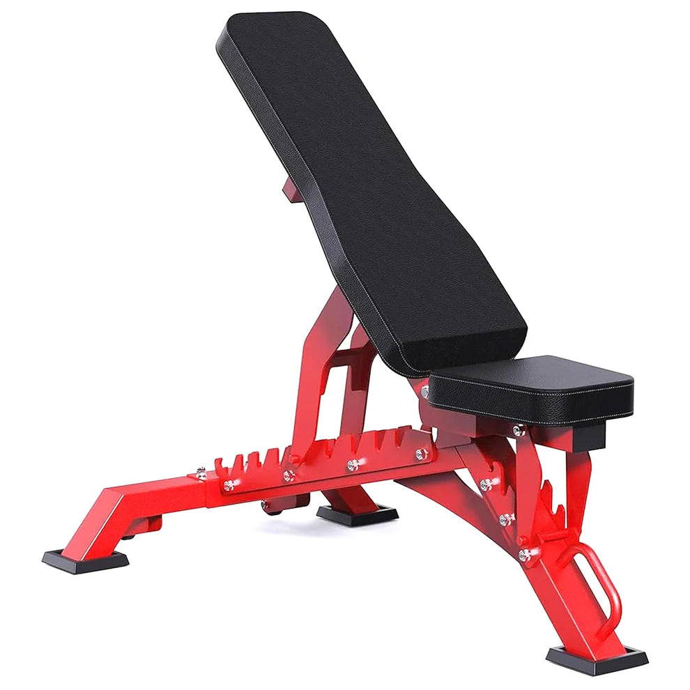Tri Leg Commercial Weight Bench – Fully Adjustable Flat, Incline, Decline FID Bench with Nonslip Cushions, 1300lbs Capacity Heavy-Duty Utility Bench for Full Body Gym Training