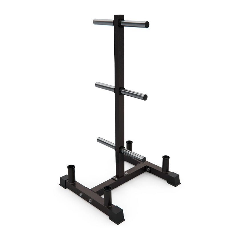 3-Tier Olympic Weight Tree & Barbell Rack – Heavy-Duty 200kg Stand for 2'' Plates – Compact, Scratch-Resistant Home Gym Storage
