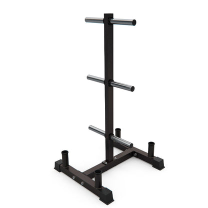 3-Tier Olympic Weight Tree & Barbell Rack – Heavy-Duty 200kg Stand for 2'' Plates – Compact, Scratch-Resistant Home Gym Storage