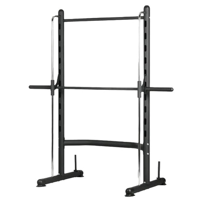 Smith Machine Squat Rack with Pull-Up Bar – 550lbs Max Load Multi-Function Weight Station – Heavy-Duty Steel Home Gym Equipment