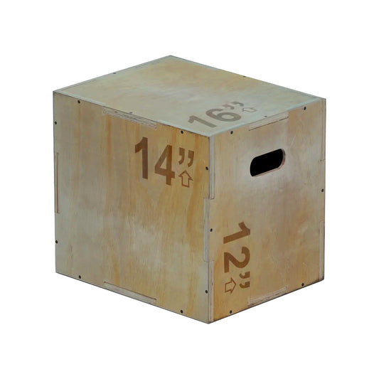 3-in-1 Wooden Plyo Jump Box – Durable Training Platform with Multiple Heights for Box Jumps, Step-Ups & Strength Workouts