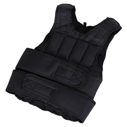 Adjustable Weighted Vest (10–20kg) – 38 Removable Weights for Running, HIIT & Strength Training – Unisex, Durable Black Design