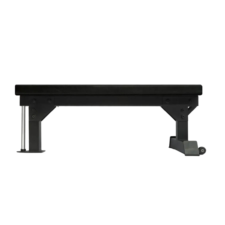 Commercial Flat Weight Bench | 300kg Capacity Pro Club Fitness Bench with Rear Wheels & Thick Padding | Compact Gym Bench for Dumbbell & Chest Workouts