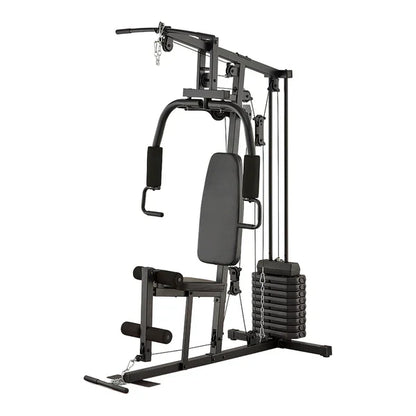 Train every major muscle group with the Premium Multi Gym – a multifunctional home and commercial workout station with a 45kg or 66kg weight stack, cable system, pull-up bar, and leg extension for complete full-body training.