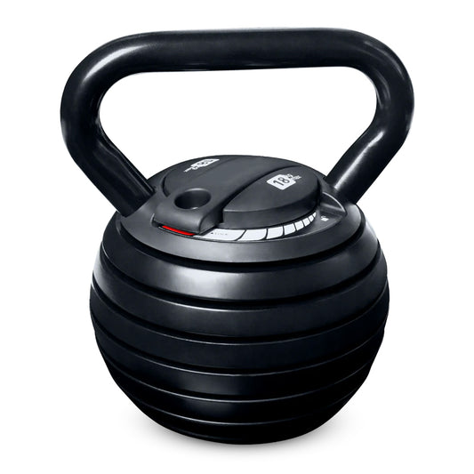 7-in-1 Adjustable Kettlebell Set (4kg to 18kg) – Quick-Lock System, Cast Iron Build – Space-Saving Strength Training for Home Workouts