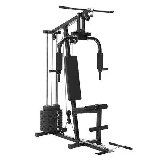 Train every major muscle group with the Premium Multi Gym – a multifunctional home and commercial workout station with a 45kg or 66kg weight stack, cable system, pull-up bar, and leg extension for complete full-body training.