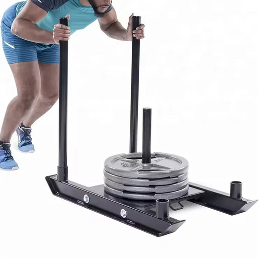 Heavy Duty Push & Pull Sled with 10m Sprint Mat | Numbered Sprint Sled Track for Speed & Strength Training | Durable Training Aid for Athletes & Coaches
