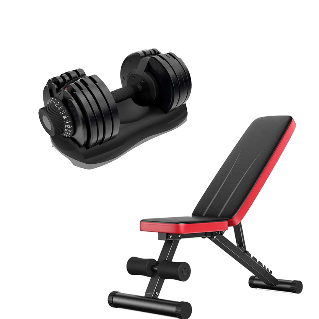 32.5kg Adjustable Dumbbell – 12-in-1 Weight Set | 5kg to 32.5kg Quick-Select Dumbbells Pair for Home Gym | Space-Saving Strength Training Equipment