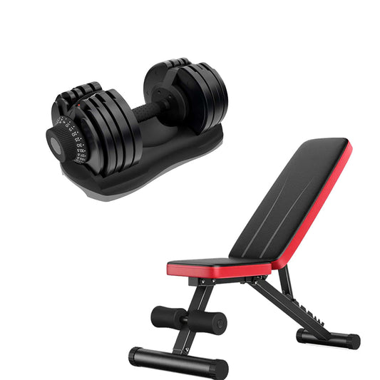 32.5kg Adjustable Dumbbell – 12-in-1 Weight Set | 5kg to 32.5kg Quick-Select Dumbbells Pair for Home Gym | Space-Saving Strength Training Equipment