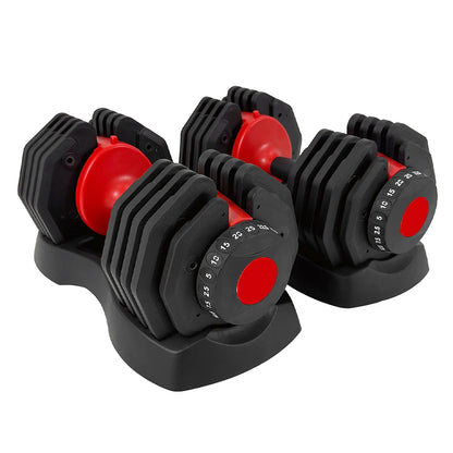 25kg Adjustable Dumbbell – 10-in-1 Set | 2.5kg to 25kg Quick-Select Weight Pair with Safety Lock | Compact Strength Training for Men & Women Home Gym