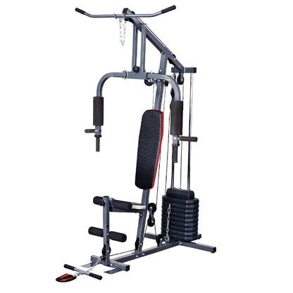 Train every major muscle group with the Premium Multi Gym – a multifunctional home and commercial workout station with a 45kg or 66kg weight stack, cable system, pull-up bar, and leg extension for complete full-body training.