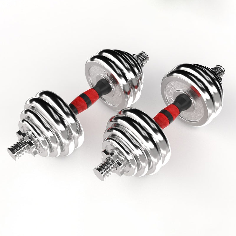 20kg Adjustable Dumbbell & Barbell Set – Cast Iron 2-in-1 Home Gym Equipment with Anti-Slip Handles