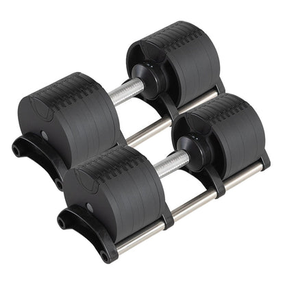 ROBURFLEX Adjustable Dumbbells 24–45kg – Quick Dial Weights, Anti-Slip Handle, Cast Iron – Single or Pair for Home Gym