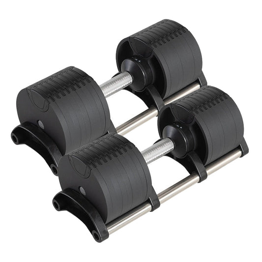 ROBURFLEX Adjustable Dumbbells 24–45kg – Quick Dial Weights, Anti-Slip Handle, Cast Iron – Single or Pair for Home Gym