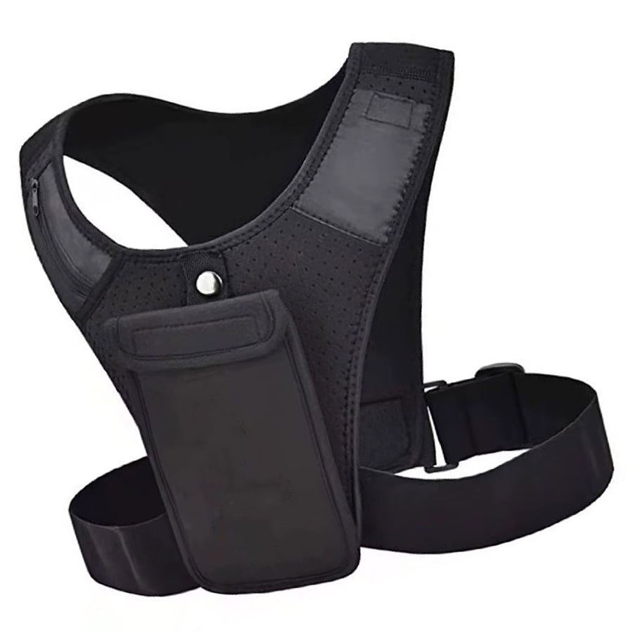 Running Hydration Vest – Lightweight, Water-Resistant Chest Pack with Adjustable Fit for Marathons, Trail Running & Outdoor Training – Black