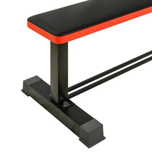 Heavy Duty Flat Weight Bench with Dumbbell Rack | Durable Workout Bench for Home Gym | Strength Training & Bench Press Support | Space-Saving Storage Design