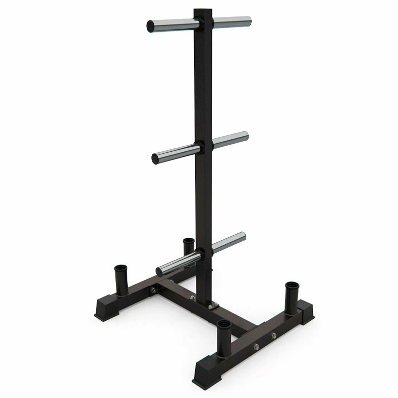 3-Tier Olympic Weight Tree & Barbell Rack – Heavy-Duty 200kg Stand for 2'' Plates – Compact, Scratch-Resistant Home Gym Storage