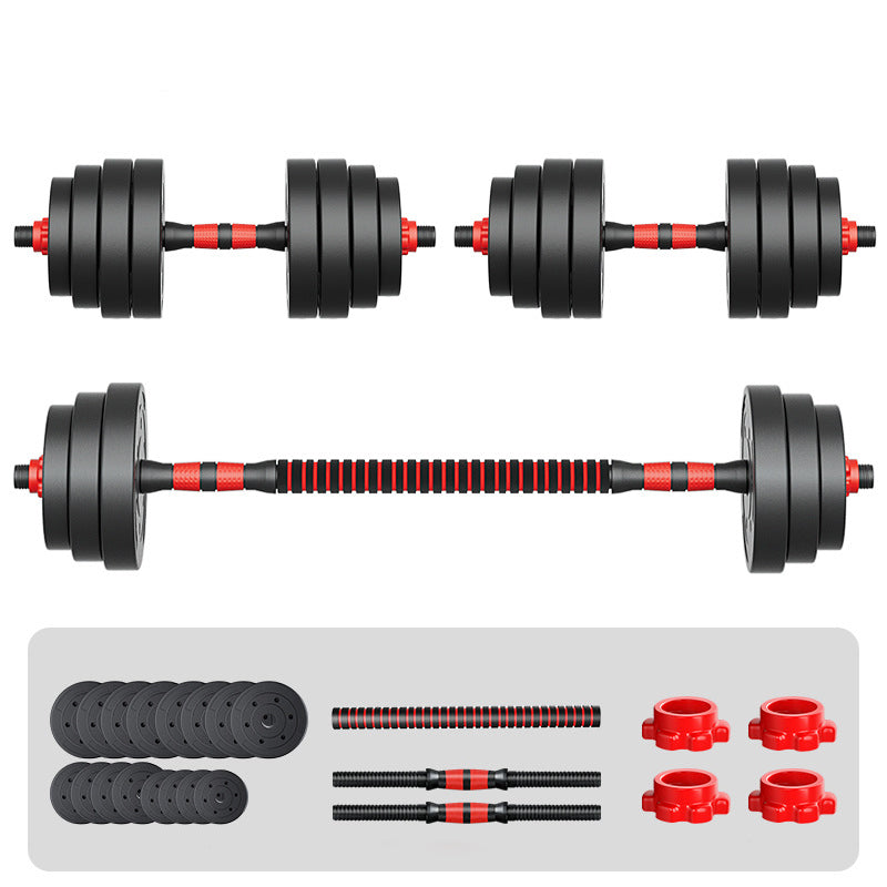 2-in-1 Adjustable Dumbbells & Barbell Set | 20kg 25kg 30kg Vinyl-Coated Weight Set with Connector | Home Gym Strength Training for Men & Women