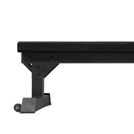 Commercial Flat Weight Bench | 300kg Capacity Pro Club Fitness Bench with Rear Wheels & Thick Padding | Compact Gym Bench for Dumbbell & Chest Workouts