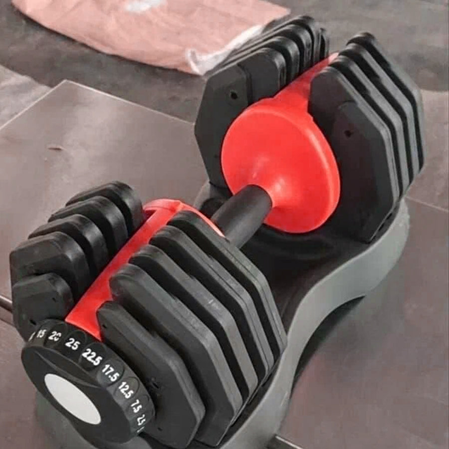 25kg Adjustable Dumbbell – 10-in-1 Set | 2.5kg to 25kg Quick-Select Weight Pair with Safety Lock | Compact Strength Training for Men & Women Home Gym