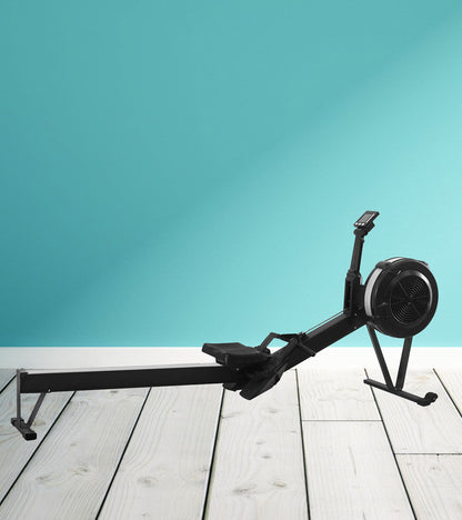 Adjustable Rowing Machine – 10-Level Air Resistance Rower | Silent, Foldable Aluminum Frame with Smart Display & Ergonomic Seat | Ideal for Home & Gym Workouts