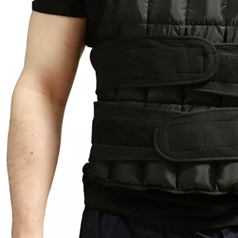 Adjustable Weighted Vest (10–20kg) – 38 Removable Weights for Running, HIIT & Strength Training – Unisex, Durable Black Design
