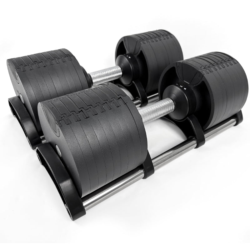 ROBURFLEX Adjustable Dumbbells 24–45kg – Quick Dial Weights, Anti-Slip Handle, Cast Iron – Single or Pair for Home Gym