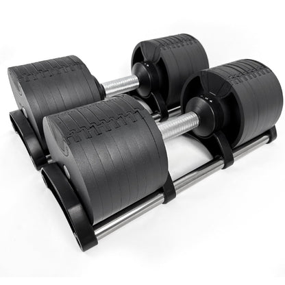 ROBURFLEX Adjustable Dumbbells 24–45kg – Quick Dial Weights, Anti-Slip Handle, Cast Iron – Single or Pair for Home Gym