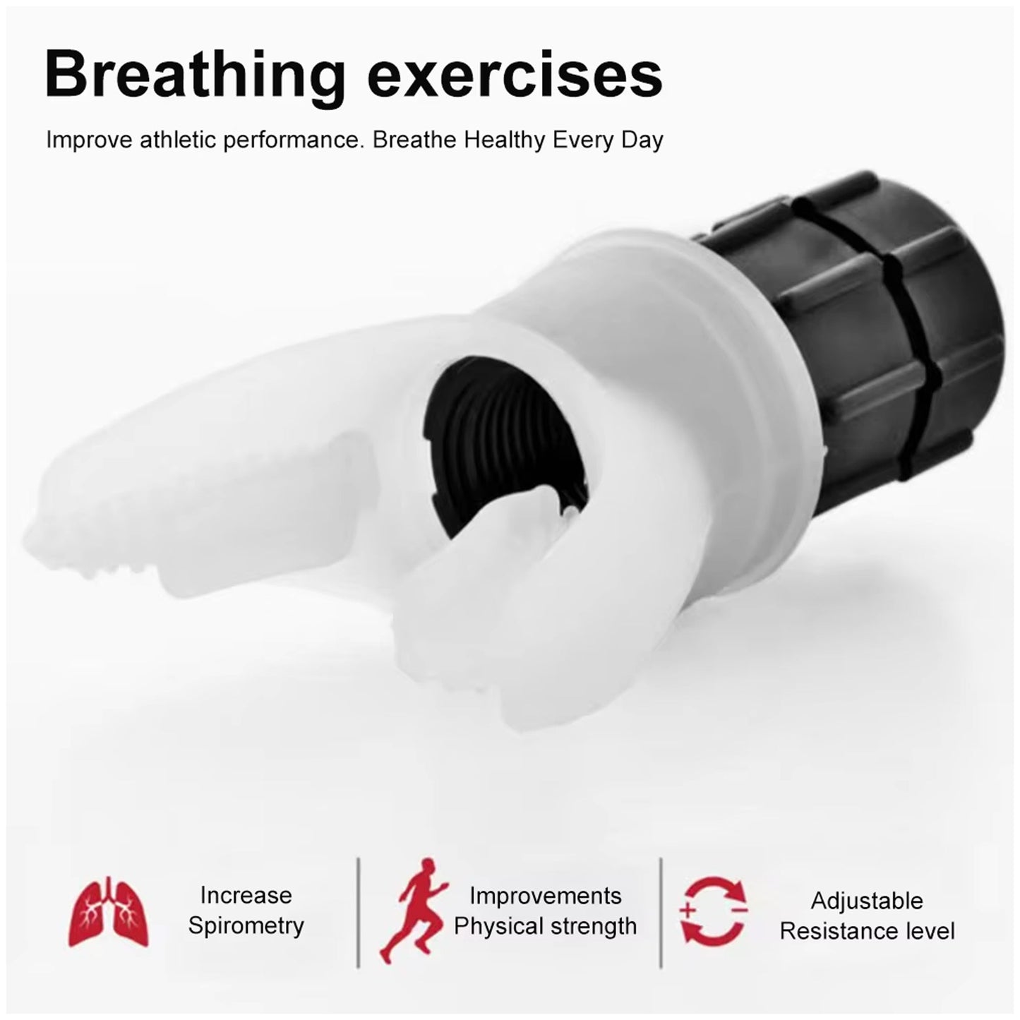 Advanced Respiratory Trainer – Adjustable Lung Exerciser for Athletes, Singers & Breathing Support – Boosts Lung Capacity, Endurance & Oxygen Efficiency