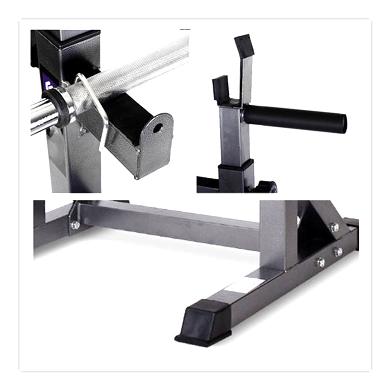 Half Squat Rack – Adjustable Barbell Stand with Dip Station & Spotters, 200kg Capacity – Multi-Function Home Gym Equipment